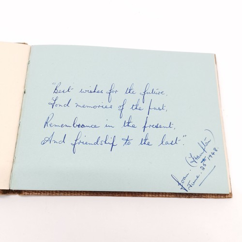 238 - Vintage autograph book hand signed by the Beatles (?), Rolling Stones (?), Anne Crawford, Katie Boyl... 