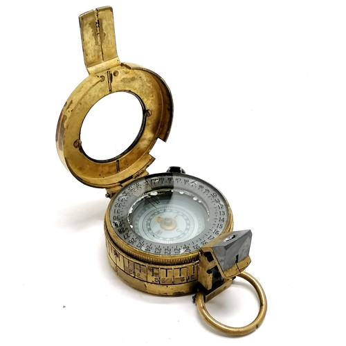 253 - Military brass marching compass GEC - 6cm diameter