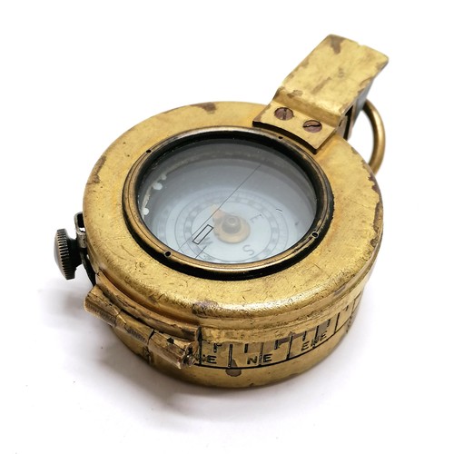 253 - Military brass marching compass GEC - 6cm diameter