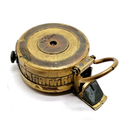 253 - Military brass marching compass GEC - 6cm diameter