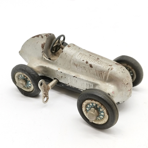 301 - Schuco Studio 1050 - 1936 Mercedes Benz Grand Prix Silver Racer - 13cm long & made in US-Zone (Germa... 