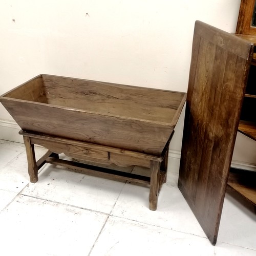 312 - Oak dough bin with small drawer to the base 106cm x 52cm x 99cm high