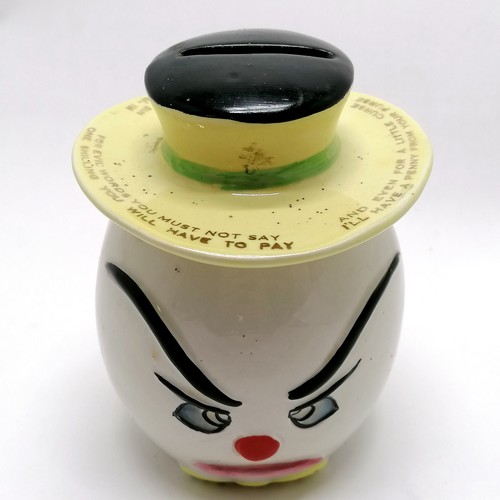 322 - Dendan ware temper charge / swear mony box - 14.5cm high ~ slight paint losses