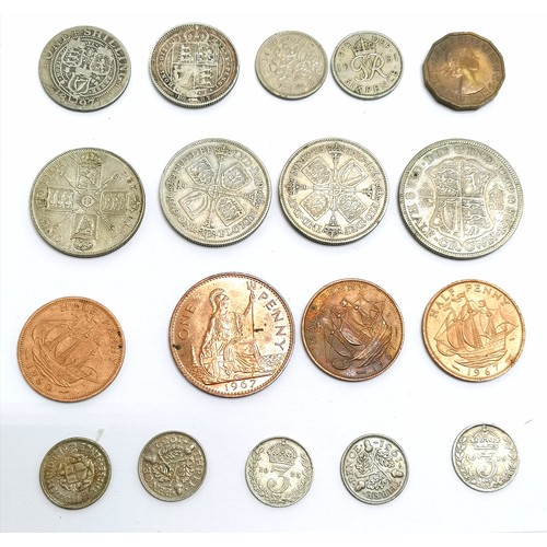 328 - Small qty of GB coins inc silver