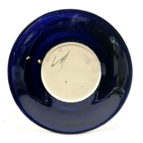 363 - Moorcroft vintage hibiscus pattern charger with Walter Moorcroft marks - 31cm diameter ~ slight craz... 