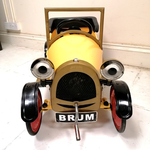 1 - Vintage Brum metal pedal car with original paint finish - 90cm long and in overall good used conditi... 