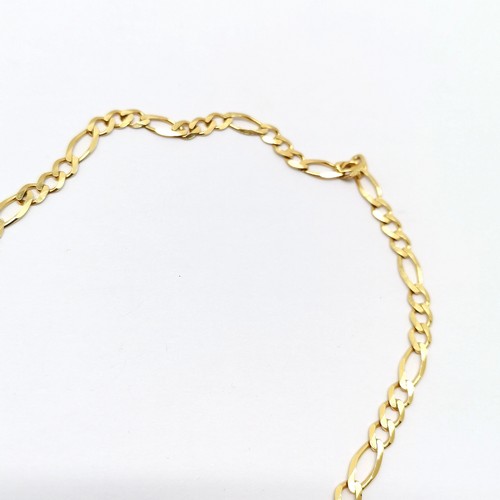 763 - 9ct hallmarked gold filed curb link 49cm neckchain - 10.8g