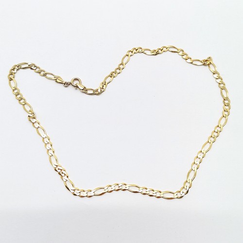 763 - 9ct hallmarked gold filed curb link 49cm neckchain - 10.8g