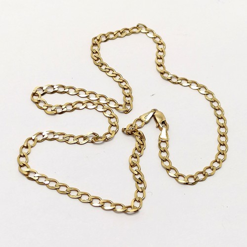 780 - 9ct hallmarked gold filed curb link neckchain - 46cm & 7.3g - SOLD ON BEHALF OF THE NEW BREAST CANCE... 