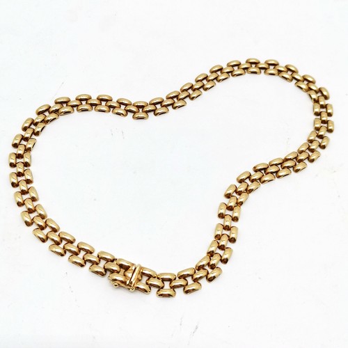 840 - 9ct hallmarked gold 42cm fancy collar style neckchain - 23.9g