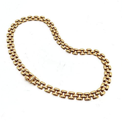 840 - 9ct hallmarked gold 42cm fancy collar style neckchain - 23.9g