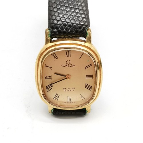 903 - Omega deville ladies wristwatch in gold plated case #591.0021 - 2.5cm long t/w 2 x Raymond Weil wris... 