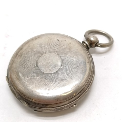 909 - Antique J W Benson silver cased pocket watch (46mm) - for spares / repairs