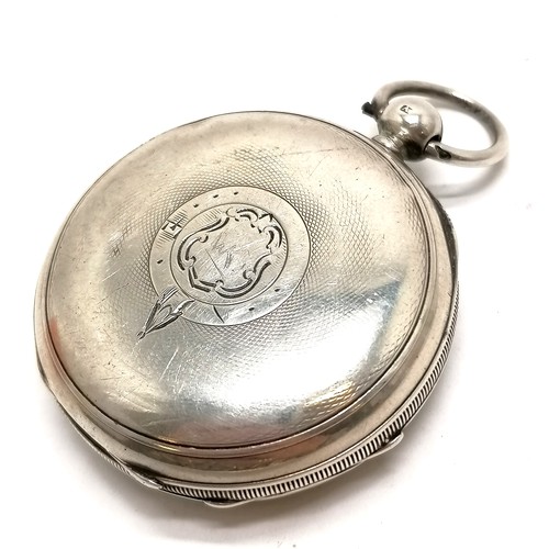 910 - Antique Waltham silver cased pocket watch - 50mm & for spares / repairs