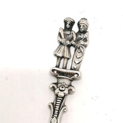 918 - 1896 silver pair of continental style figural spoons by Atkin Brothers - 17.5cm & 111g