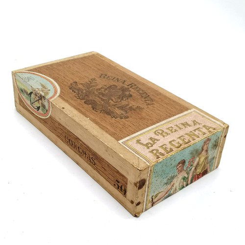 116 - Unopened box of La Reina Regenta flor fina Colorado Claro cigars - box 22.5cm x 12cm x 5.5cm