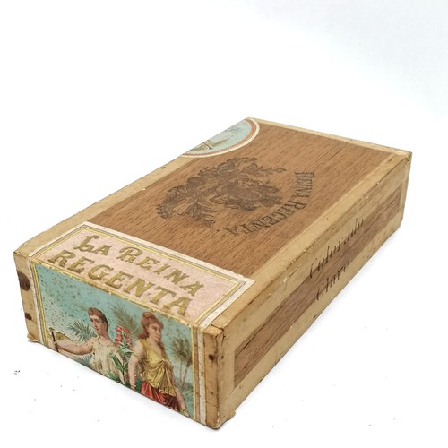 116 - Unopened box of La Reina Regenta flor fina Colorado Claro cigars - box 22.5cm x 12cm x 5.5cm