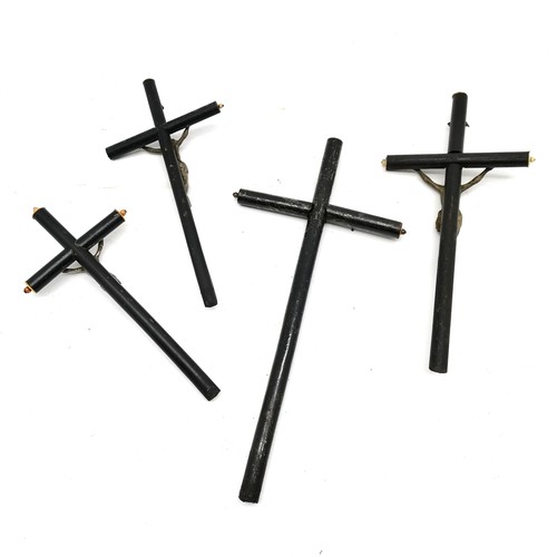 134 - Continental 3 x corpus christi crucifixes t/w wooden cross (35cm)