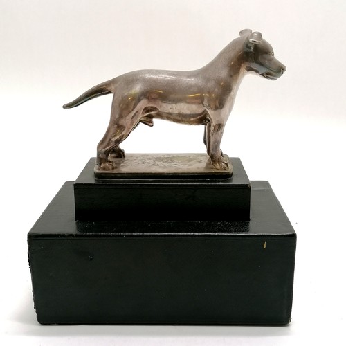 177 - Vintage Flagstaff trophy of a Staffordshire dog presented by Captain & Mrs Roger Fisher - 19cm high ... 