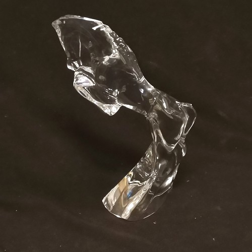 201 - Baccarat prancing horse glass ornament / figurine - 22cm high with no obvious damage