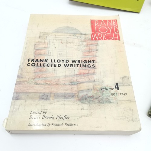 214 - 3 x books - Modern architecture since 1900, Frank lloyd Wright collected writings & Pottery / Porcel... 