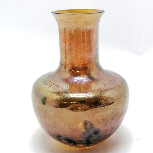 227 - Caithness glass vase with foal decoration & original label - 16cm high with no obvious damage