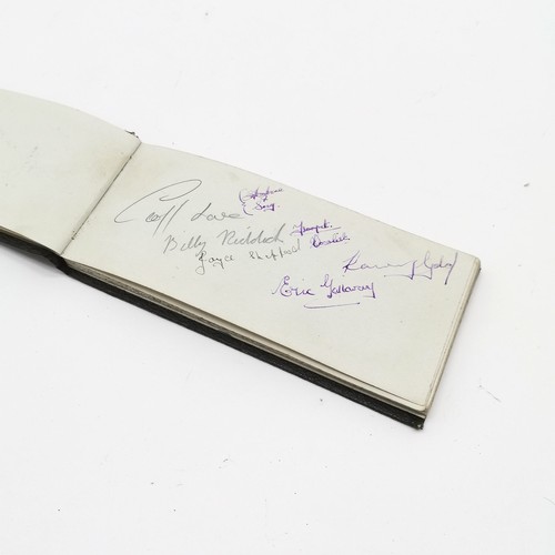 230 - Autograph swing / jazz book signed by bands inc Johnny Claes and his clae pigeons, Ronnie Scott, Vic... 