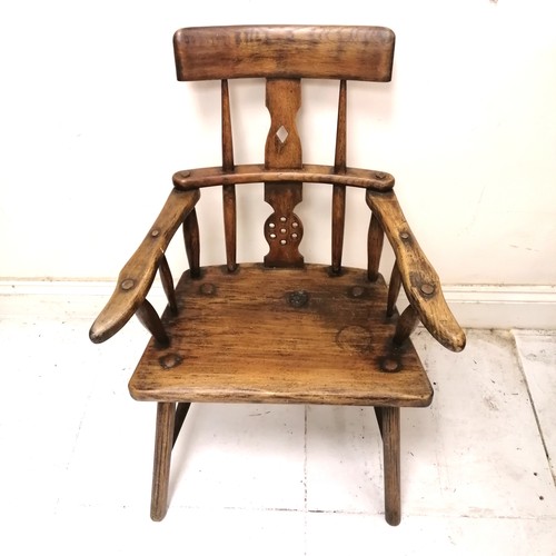 245 - Irish primitive country armchair - 61cm x 37cm x 92cm