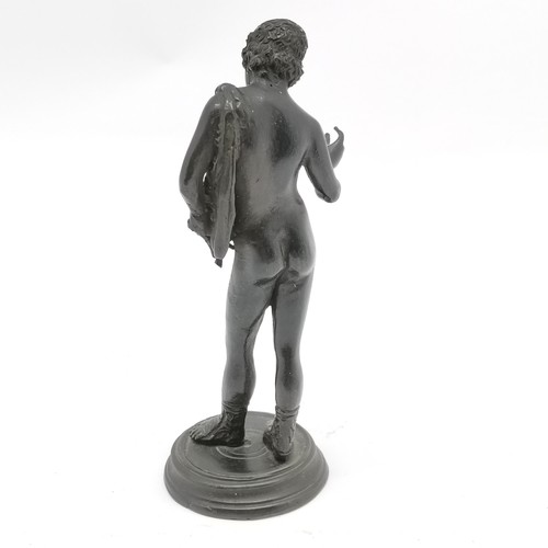 271 - Antique Grand tour bronze of a classical male figure (Narcissus) - 14.5cm high