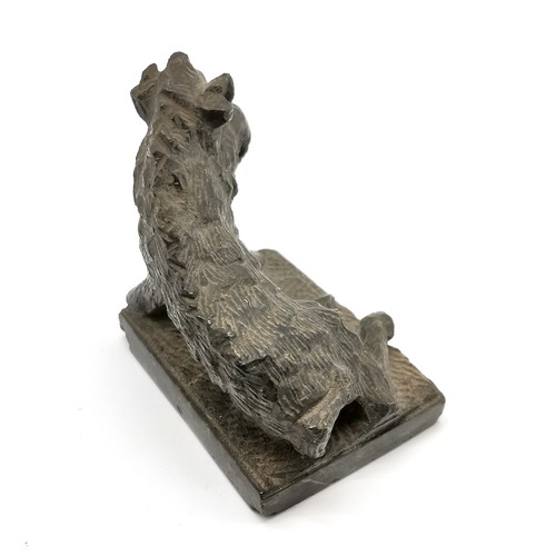 274 - Antique Grand tour hand carved serpentine figure of a recumbent boar - 6.5cm high and has some chips