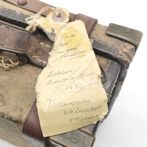 289 - Lt-Col Victor Buller Turner VC (17 January 1900–72) leather & canvas cartridge case with brass fitti... 