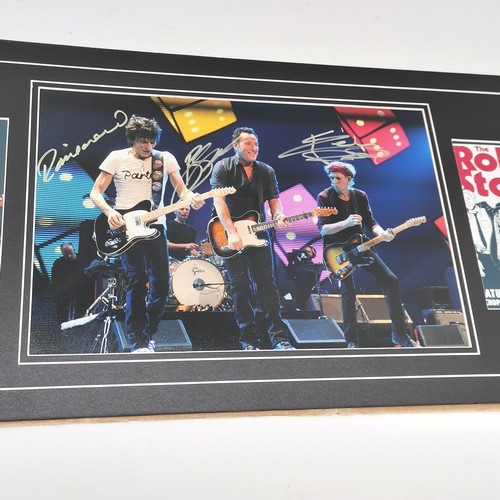 298 - (2012) photograph signed by Ronnie Wood (b.1947), Bruce Springsteen (b.1949) & Keith Richards (b.194... 