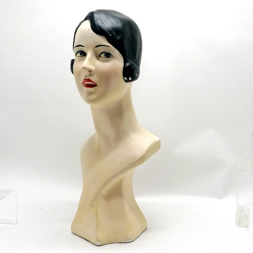 312 - Vintage plaster fashion 1920's/30's style bust - 56cm high and has some losses / marks