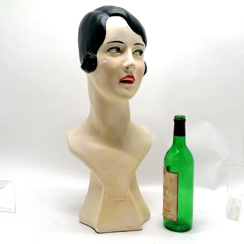 312 - Vintage plaster fashion 1920's/30's style bust - 56cm high and has some losses / marks