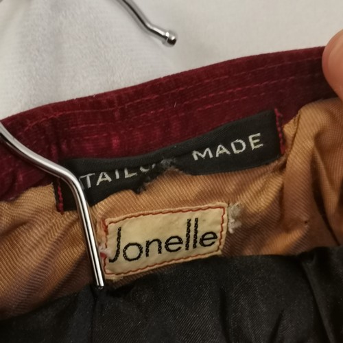 315 - 2 x Harris tweed retailed through Jonelle tailor made childrens woollen coats with satin liners - 32... 