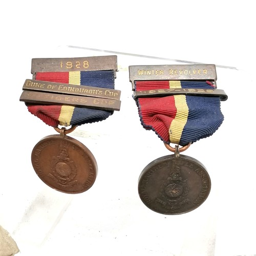 329 - Qty of militaria inc WWII, Nazi cloth badge (22cm across), Nazi aluminium buckle, Royal Marine shoot... 