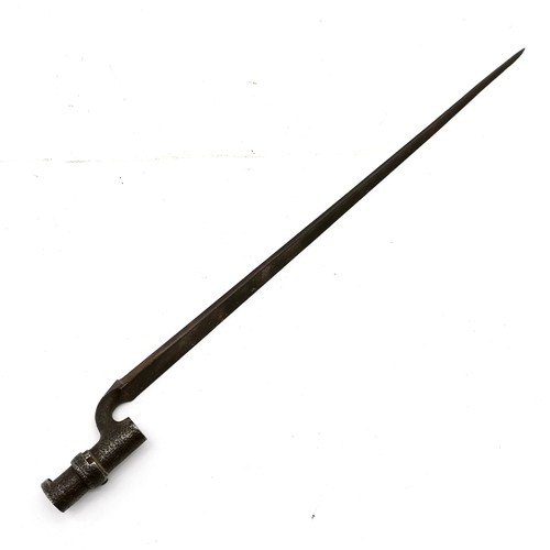 355 - Antique socket bayonet with 55cm triangular blade