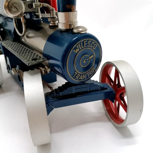 362 - Wilesco Dampftraktor D405 traction engine in original box with original funnel & oil - box a/f