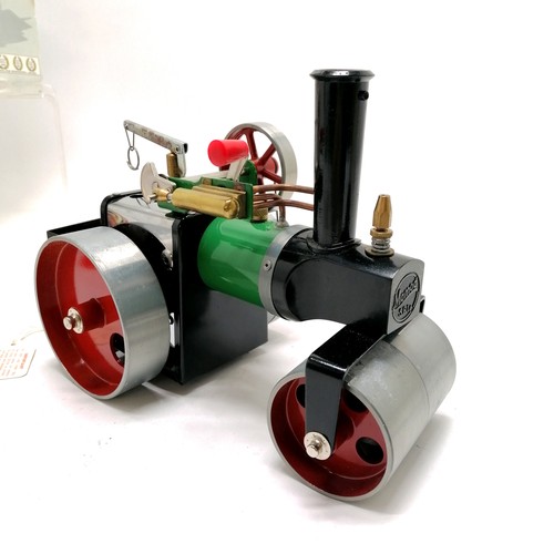 364 - Mamod steam roller SR1A in original box with funnel, booklet etc ~ box a/f