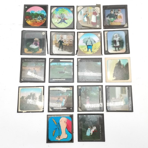 371 - Qty of lantern slides inc Goldenlocks, O'Toole and his umbrella, Jack the Giant killer etc