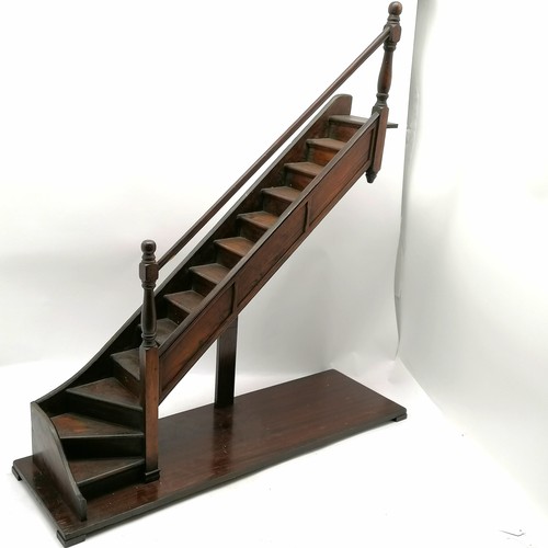 391 - Antique architects wooden model of a staircase - 92cm high x 84cm x 26cm