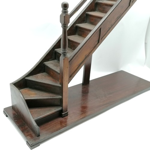 391 - Antique architects wooden model of a staircase - 92cm high x 84cm x 26cm