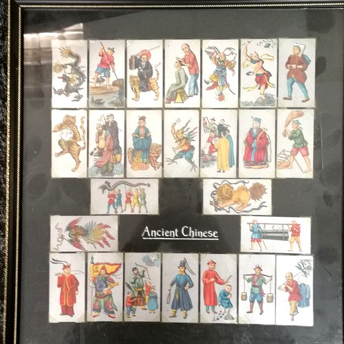 419 - 2 x framed cigarette card sets - Wills 'Old furniture (1st series)' & Cavanders 'Ancient chinese' t/... 