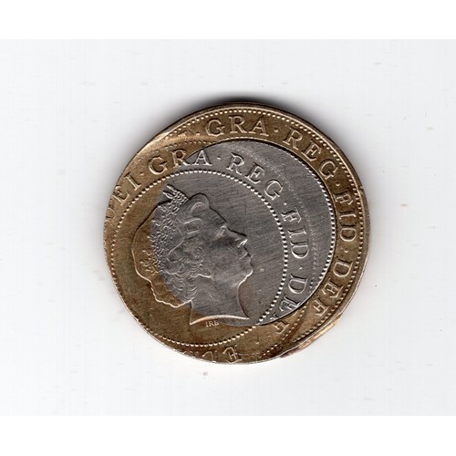 421 - 2003 GB £2 coin with superb double mis-strike