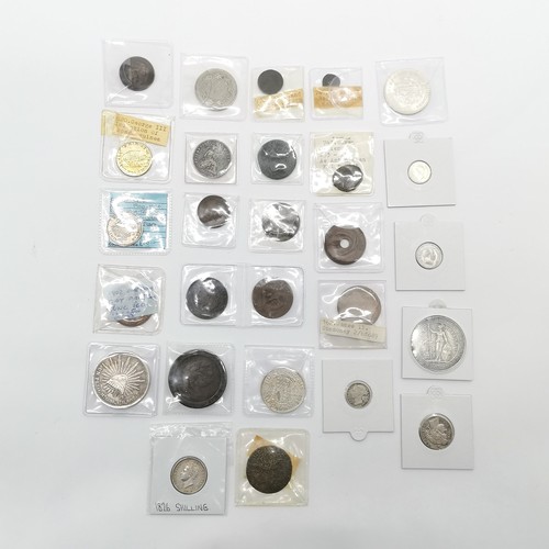 432 - 26 x UK / World coins inc Roman, gun money, silver, cartwheel 2d etc