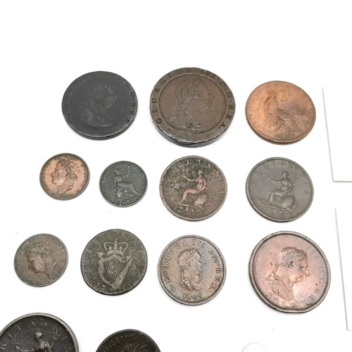 436 - 18 x George II to IV collection of coins inc 4 x silver