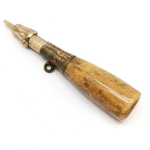 441 - Novelty antique propelling pencil in the form of a champagne bottle - extended 5.8cm & mechanism sti... 