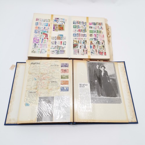 473 - USA collection / display in photo album inc Native American Indian postcards t/w stamp stockbook (in... 