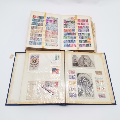 473 - USA collection / display in photo album inc Native American Indian postcards t/w stamp stockbook (in... 