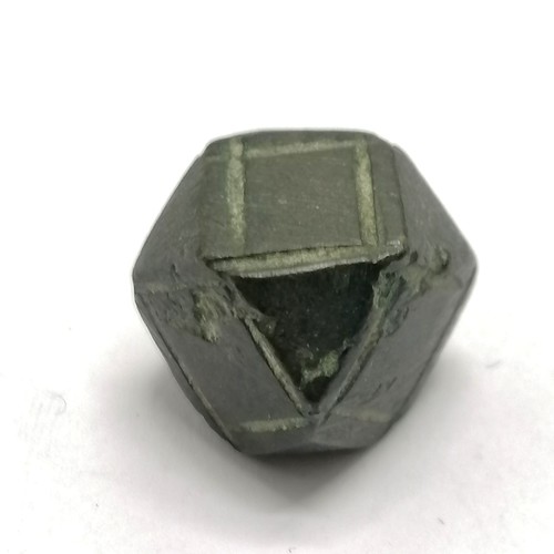 488 - Antique / antiquity bronze weight in the form of a cuboctahedron (14 faces = 6 squares & 8 triangles... 